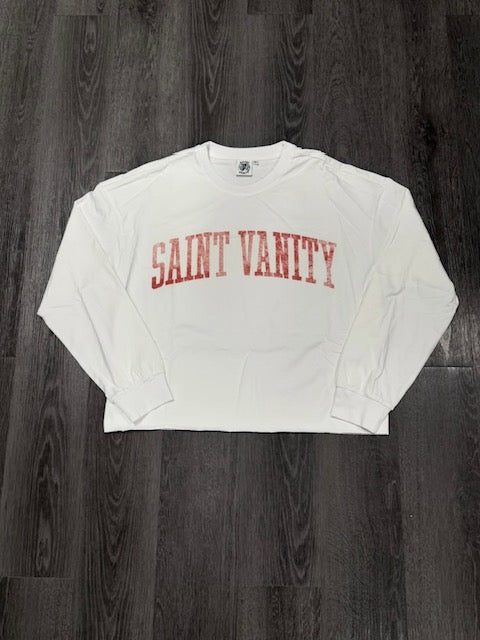Saint Vanity White & Red Standard LS Tee