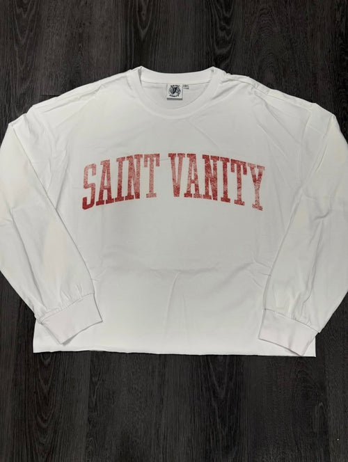 Saint Vanity White & Red Standard LS Tee
