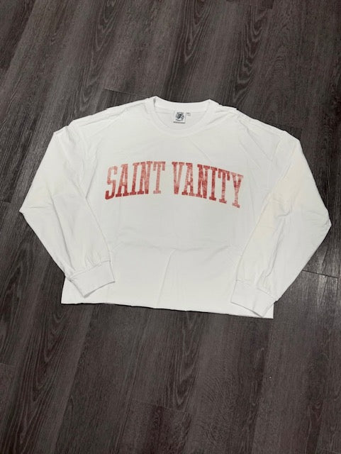 Saint Vanity White & Red Standard LS Tee