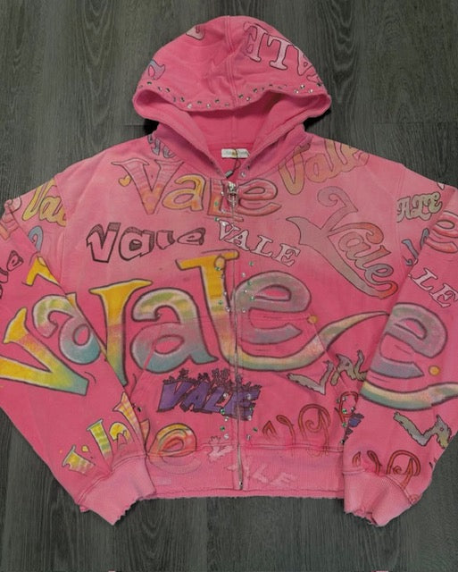 Valley Bubblegum Zip Up Hoodie