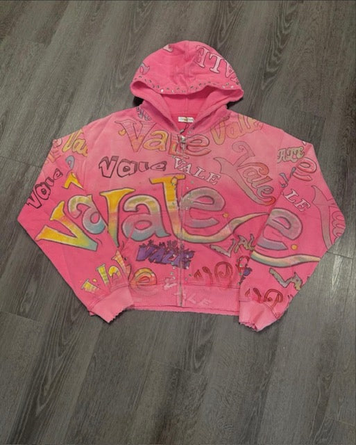 Valley Bubblegum Zip Up Hoodie